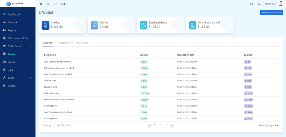 E-WALLET FUND TRANSFER