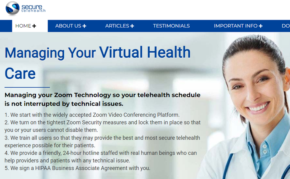 Secure Telehealth Screenshot 1