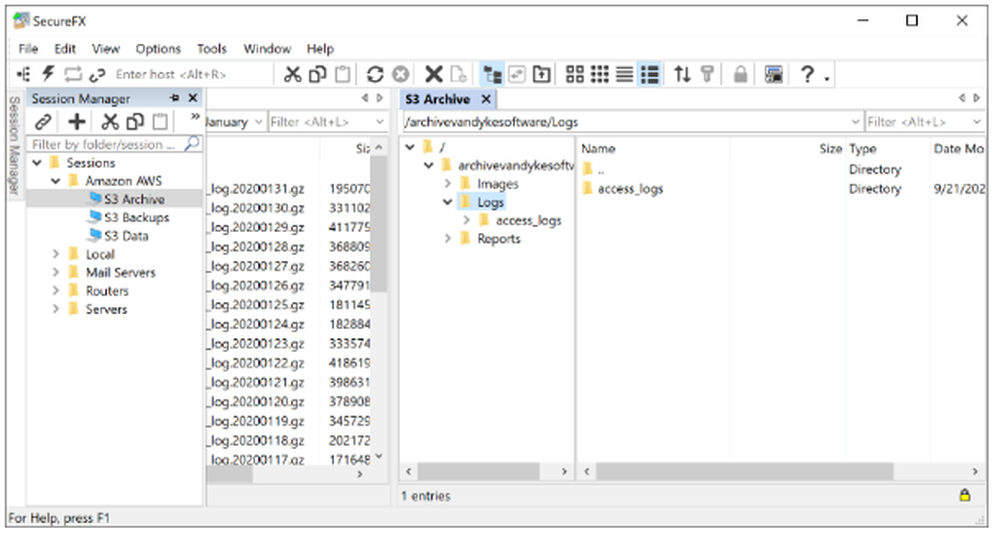 SecureFX Screenshot 1