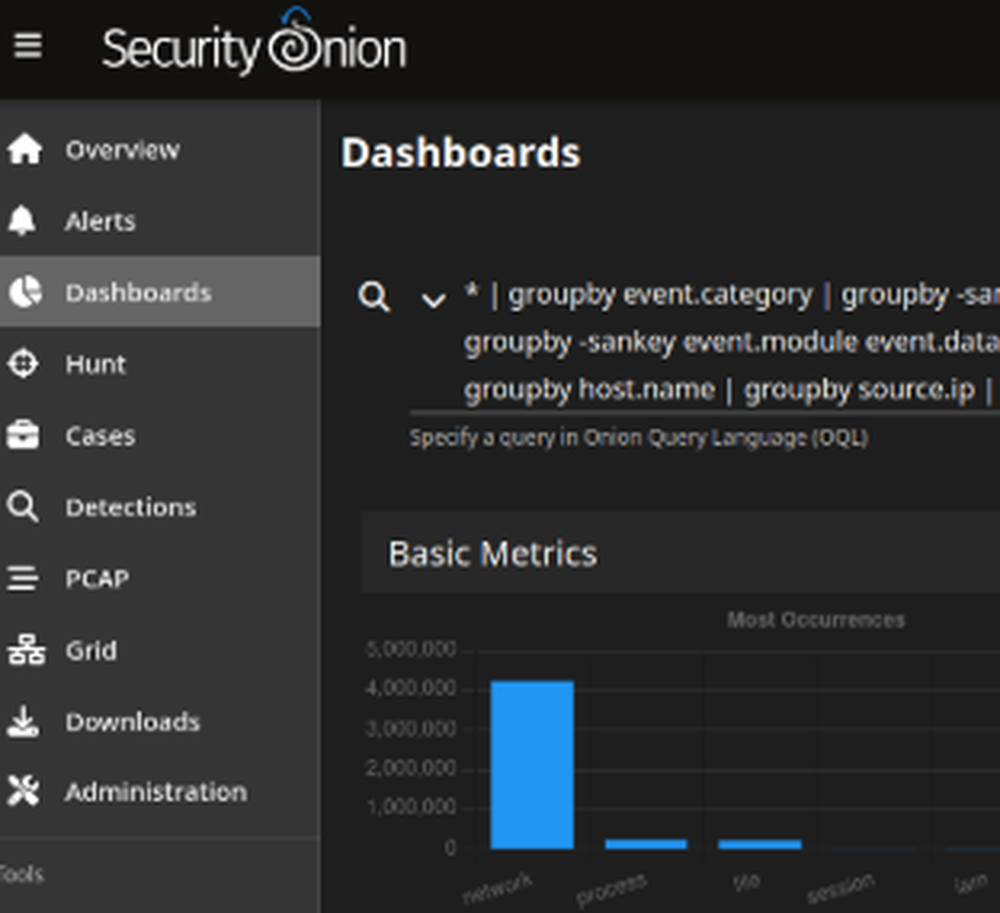 Security Onion Screenshot 1