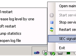 Sys-tray icon context menu