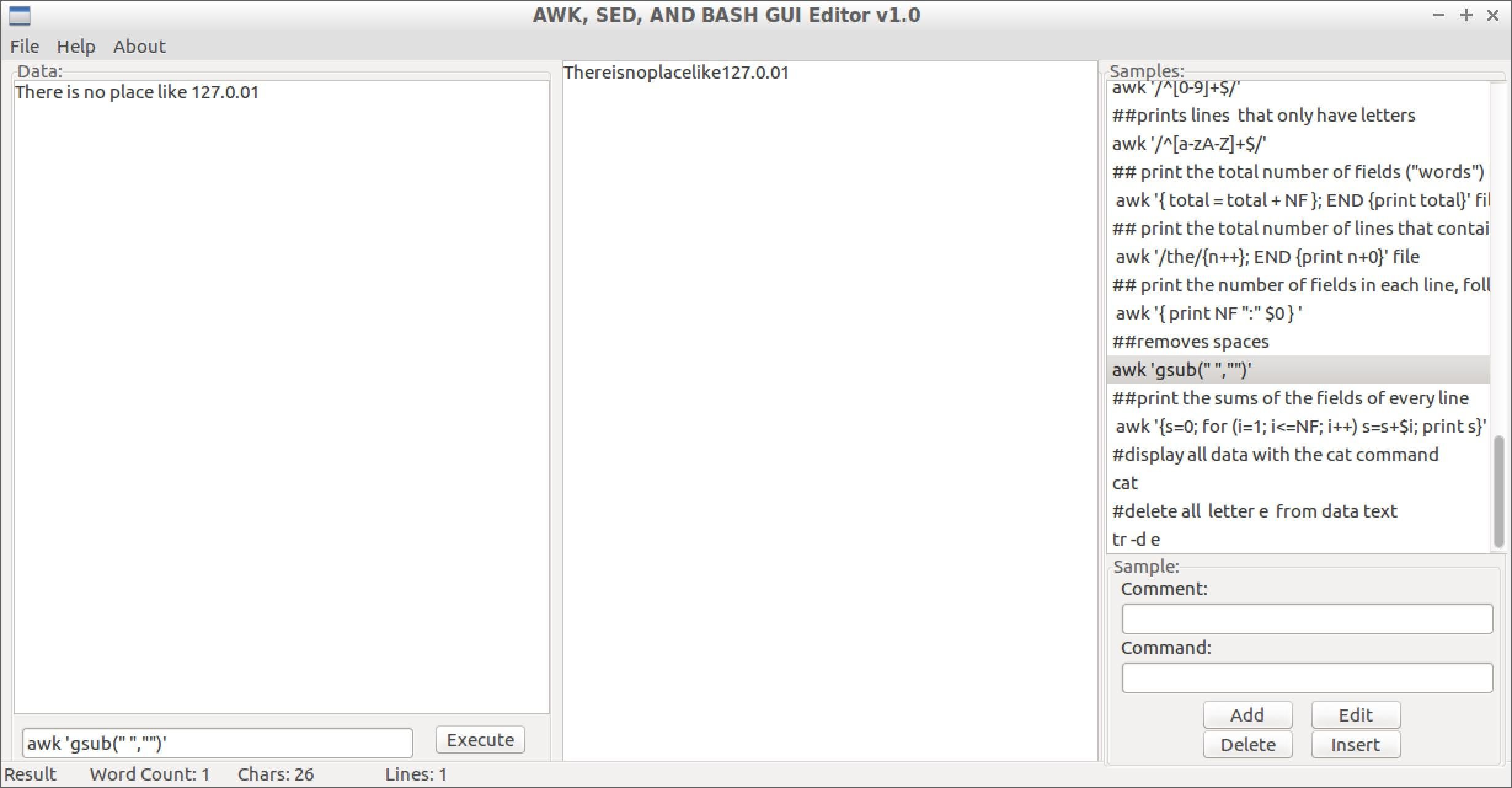 Awk Sed Bash Gui Editor Download Sourceforge Net
