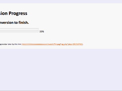 Using another project on SourceForge, FFMPEG Progress Bar, you can see the real-time progress of the video conversion.