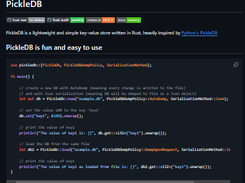 seladb/pickledb-rs Screenshot 1