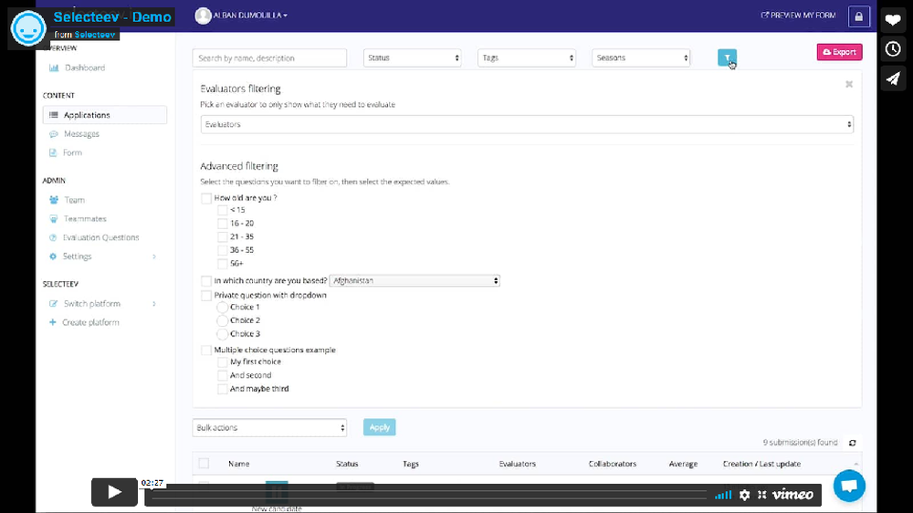 Selecteev Screenshot 1