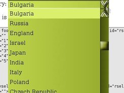 A styled green select. Just a trial style used for test.