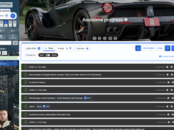 Logged in view - dark mode
