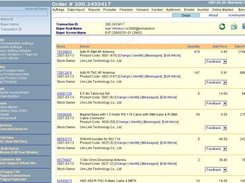 Order Overview, showing items, prices, totals etc