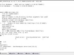 Console Session with Batchjob of semanticSBML (not ver 1.x)