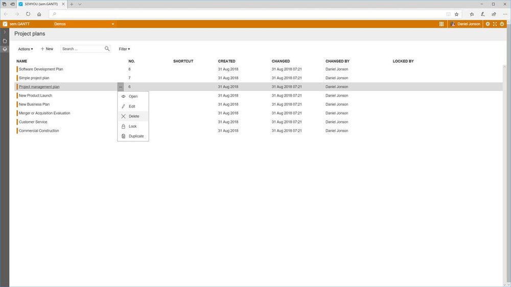 SEMYOU GANTT Screenshot 1