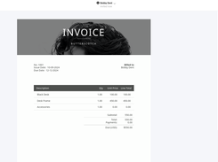 When an invoice is sent, the user will see a preview of the invoice.