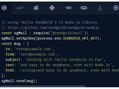 SendGrid Node.js Library Screenshot 1