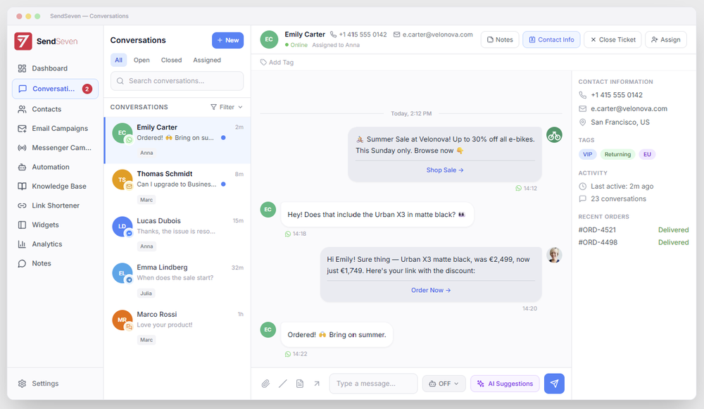 Unified Inbox & Campaigns