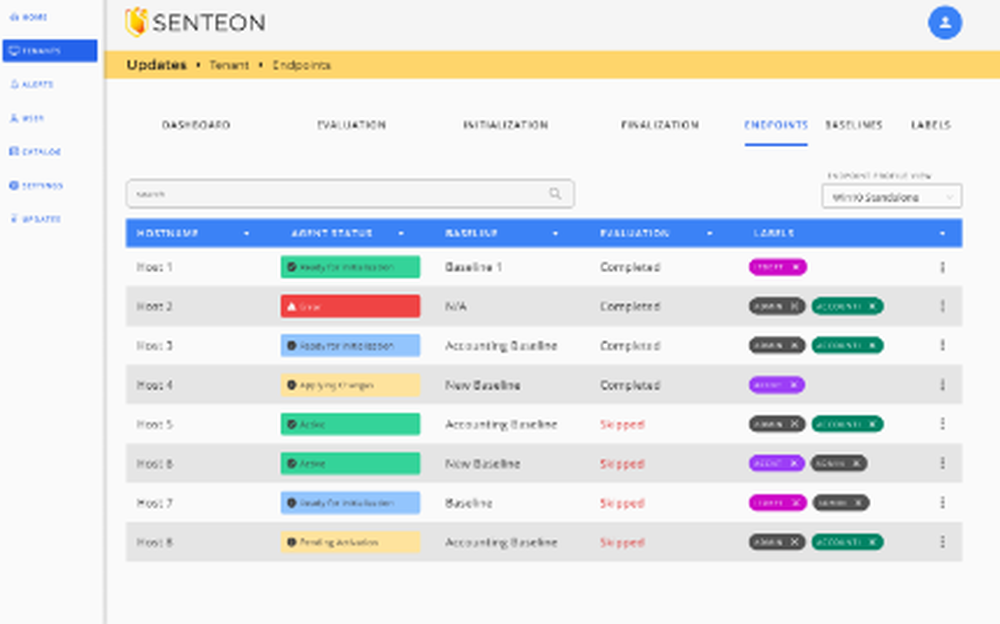 Senteon System Hardening Screenshot 1