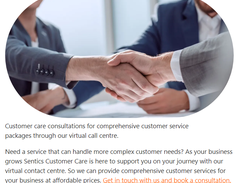 Sentics Customer Care Screenshot 1