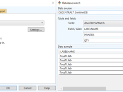 SENTINEL database watch configurations