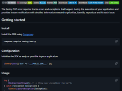 Sentry PHP Screenshot 1