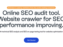 the homepage of SEOmator, all-in-one SEO tool