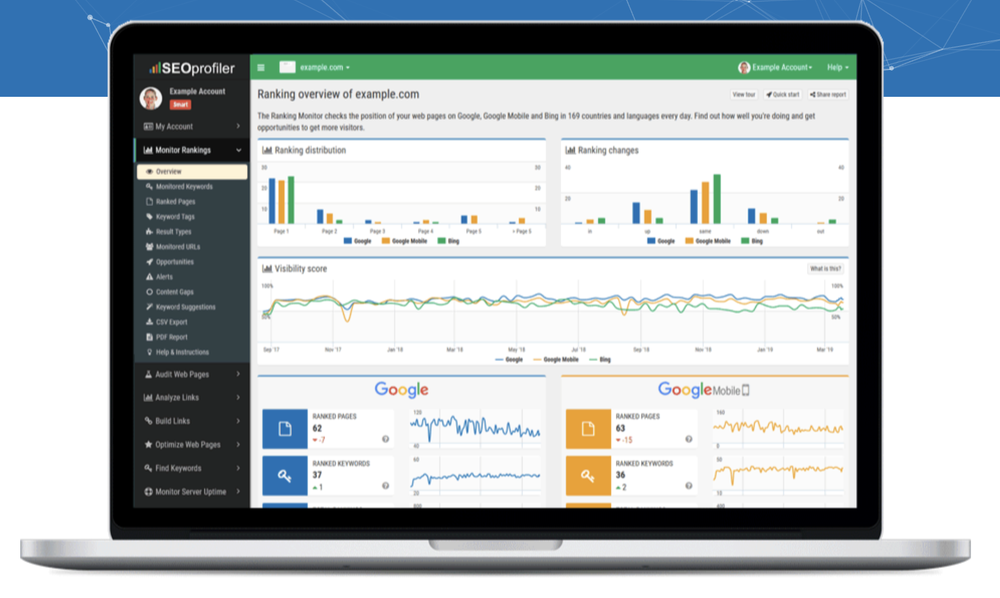 SEOprofiler Screenshot 1