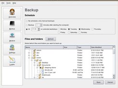 Backup selection and scheduler (cronjob) overview.