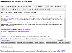 To enter the notes, admin users type in the notes and choose where the blanks and note sections will appear.