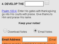 When notes are complete, the notes are emailed to the user, or can be downloaded to the mobile device.