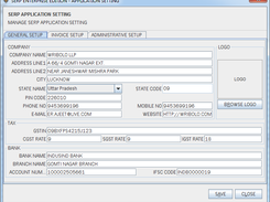 Company and GST setting