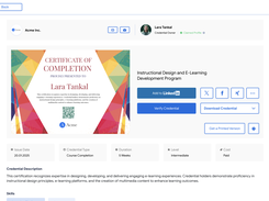 Credential Page