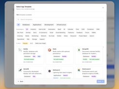 180+ templates like Mattermost, Obsidian, Wordpress, Ghost, etc