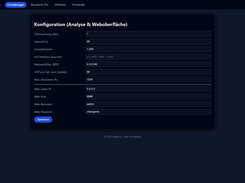 Webinterface - Einstellungen