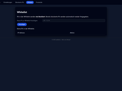 Webinterface - Whitelist