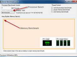 Processor and Memory Benchmark Running