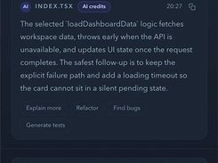 Robbie AI helps explain code, troubleshoot issues and analyse workspace files