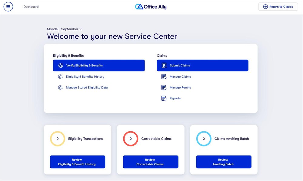 Service Center Screenshot 1