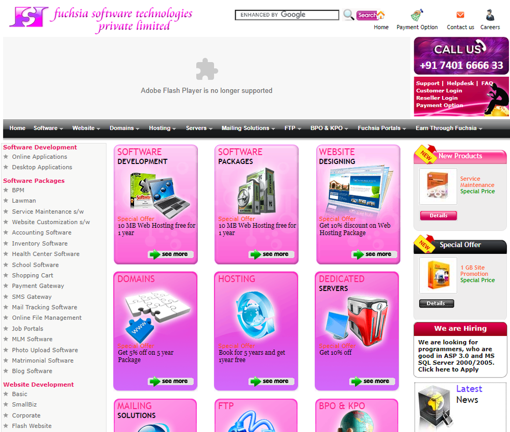 Fuchsia Service Maintenance Software Screenshot 1