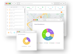 Dashboard: Stay on top of your field service business with ServiceDeck's intuitive and easy-to-navigate dashboard. Get a comprehensive overview of your day-to-day operations, monitor key performance indicators, and make informed decisions in real-time. Gain full control and visibility over your workforce, client requests, and revenue generation - all at your fingertips.