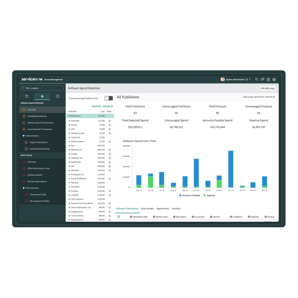 ServiceNow Software Asset Management Screenshot 1