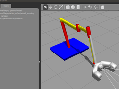 First version of: Arm with gripper and camera