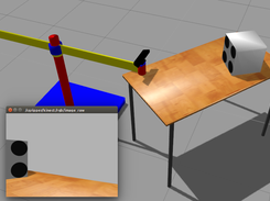 Custom model and world, with a kinect attached to the arm