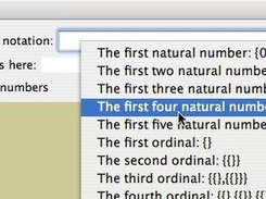 Built-in menu of example sets