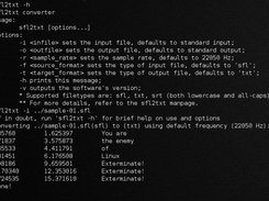 sfl2txt run in console
