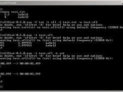sfl2txt in command prompt under MS Windows XP