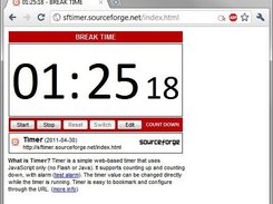 Timer counting down in Google Chrome