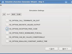 Simulation settings