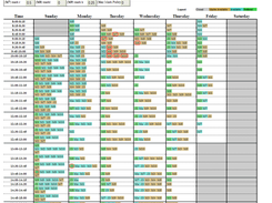 Admin interface to organize schedules