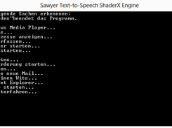 Sawyer Text-to-Speech ShaderX Engine Screenshot 2
