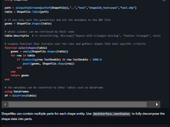 Shapefile.jl Screenshot 1
