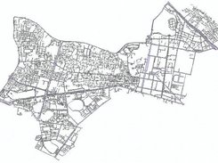 Roads shown by ArcGIS