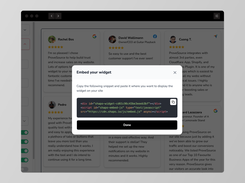 Copy two tiny lines of code and your Shapo widget is live anywhere on your site.
