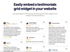 Drop a responsive testimonials grid onto any page and watch trust (and conversions) climb.